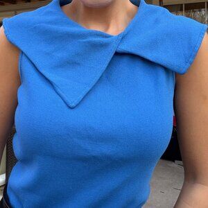 Vintage Sculptural Collar Sleeveless Top